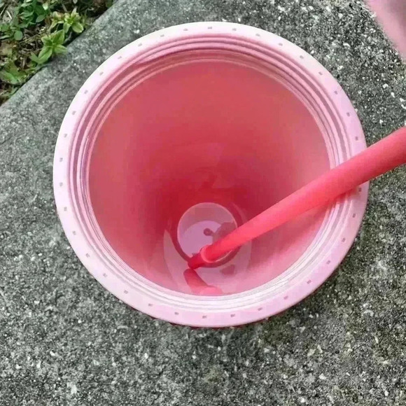 Starbucks 2022 Valentines Soft Touch Pink Lemonade Studded 24oz ColdCup Tumbler - Picture 2 of 5